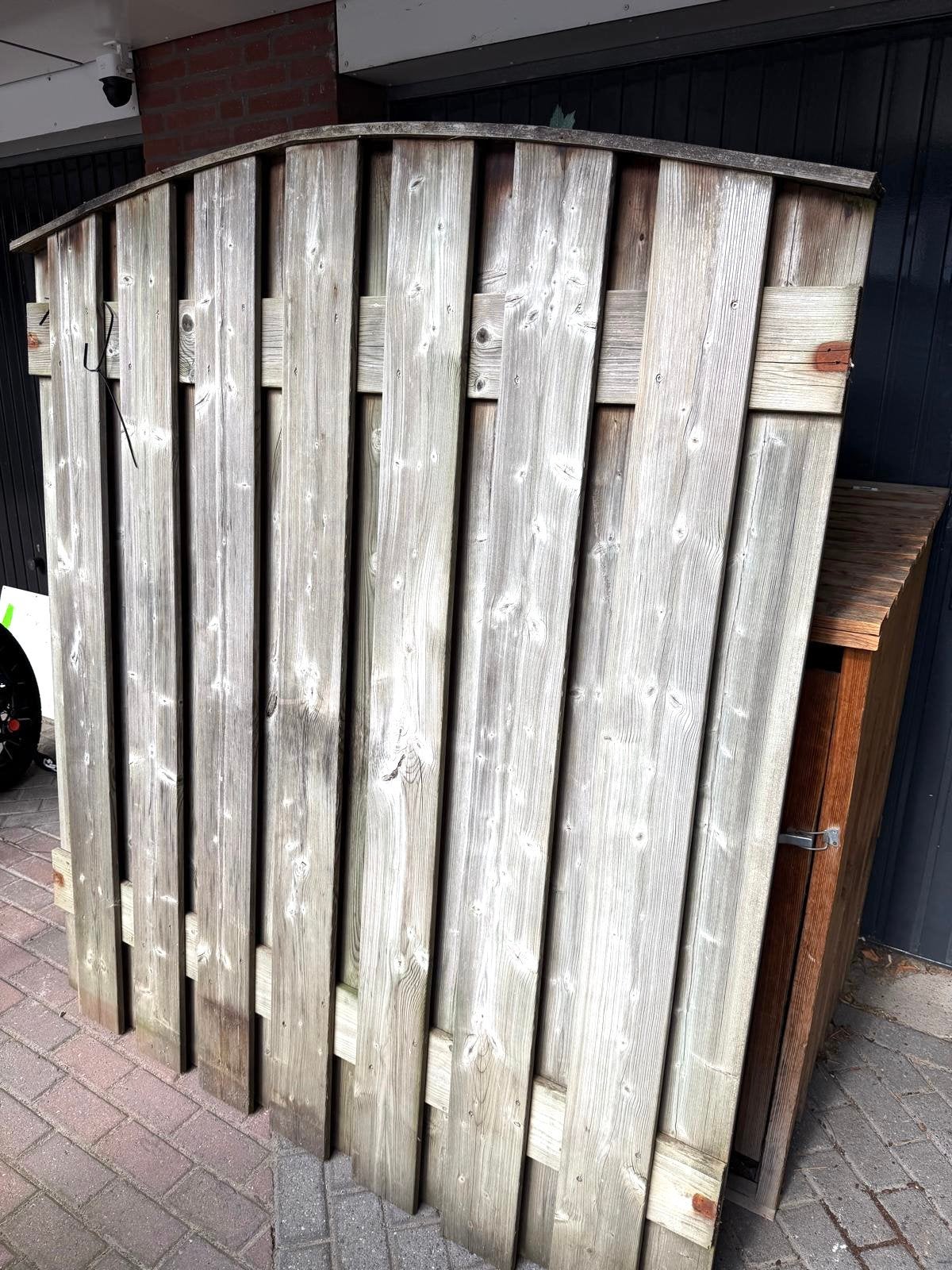 2 schuttingdelen – 158 cm breed x 180 cm hoog, Ophalen, Minder dan 3 meter, Hout, 1 tot 2 meter