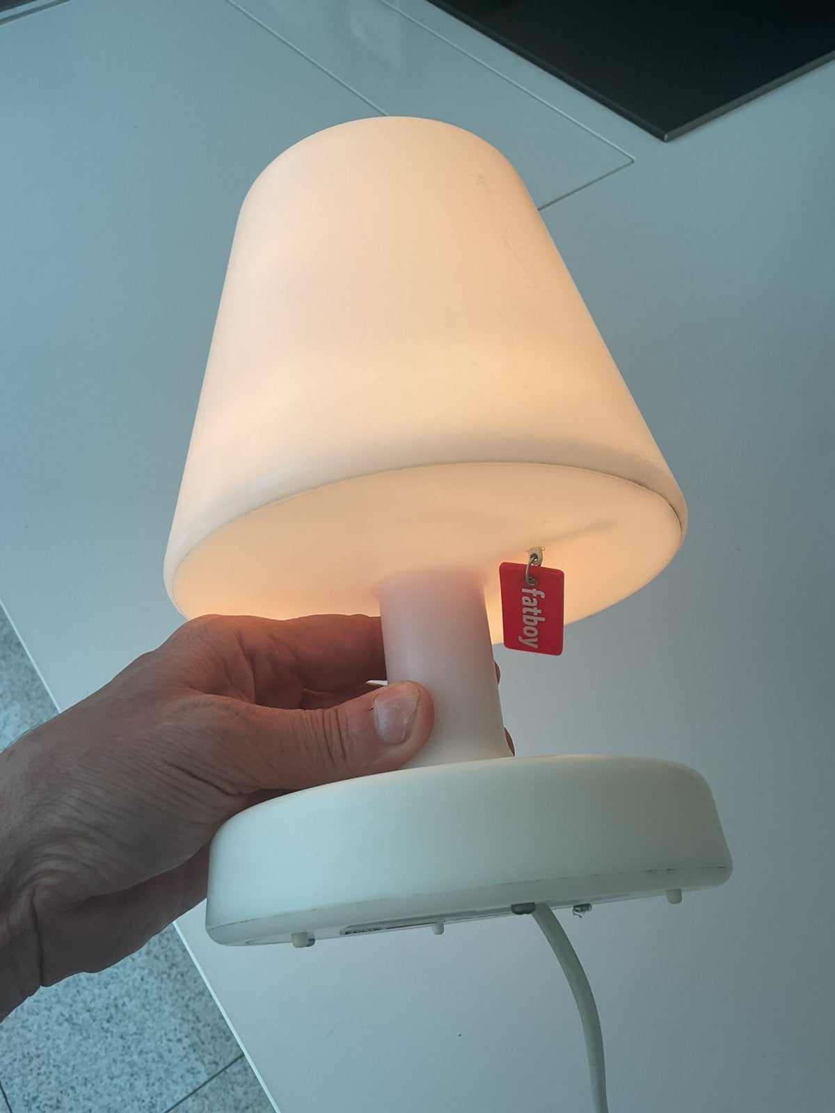 Unieke Fatboy Edison The Petit met stroomkabel dus op 220V, Huis en Inrichting, Ophalen of Verzenden, Zo goed als nieuw, Fatboy
