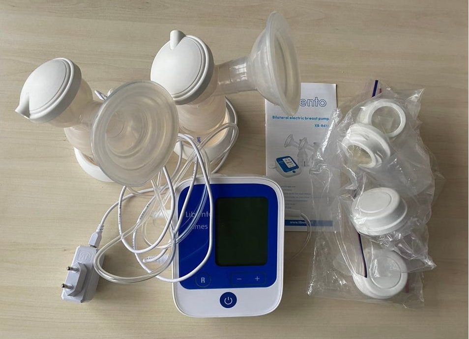 Libento James Elektrische dubbele borstkolf me t accessoires, Ophalen, Gebruikt, Borstkolf