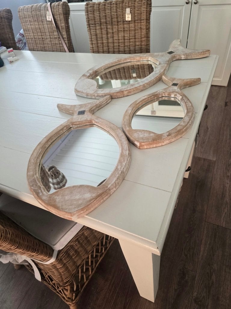 3 Rivièra maison vis spiegels, Huis en Inrichting, Minder dan 50 cm, Ophalen of Verzenden, Zo goed als nieuw, Minder dan 100 cm