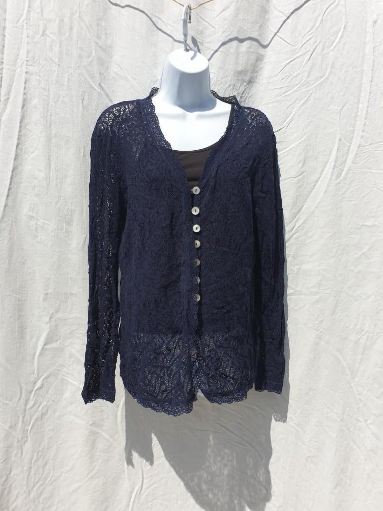 Stoer blauw singlet mt M merk Clockhouse, Kleding | Dames, Truien en Vesten, Maat 38/40 (M), Blauw, ., Ophalen of Verzenden