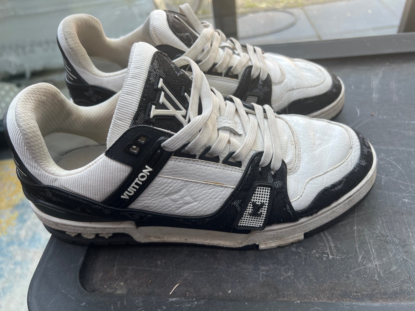 Louis Vuitton sneakers maat 42, Ophalen of Verzenden, Gedragen, Zwart, Sneakers of Gympen