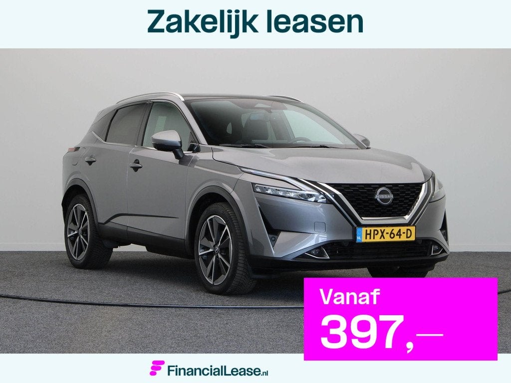 Nissan Qashqai 158pk MHEV Xtronic Tekna | Bose audiosysteem, Euro 6, Automatische klimaatregeling, Leder en Stof, Bedrijf