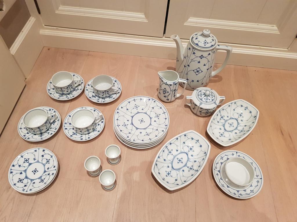 Prachtig Saks servies 25 deligjo, Antiek en Kunst, Antiek | Servies compleet, Ophalen of Verzenden