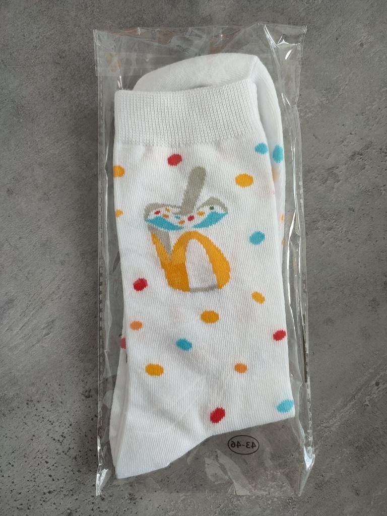 McDonald's McFlurry Sokken Maat 43-46 nieuw, Kleding | Heren, Wit, Ophalen of Verzenden, McDonald's, Nieuw