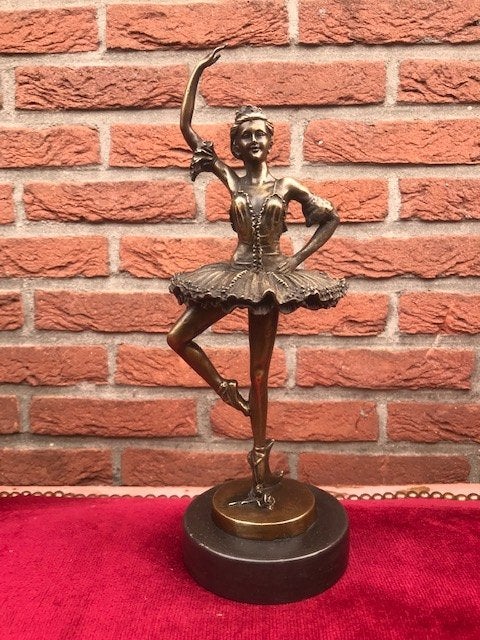 bronzen beeld van een ballerina, Ophalen of Verzenden
