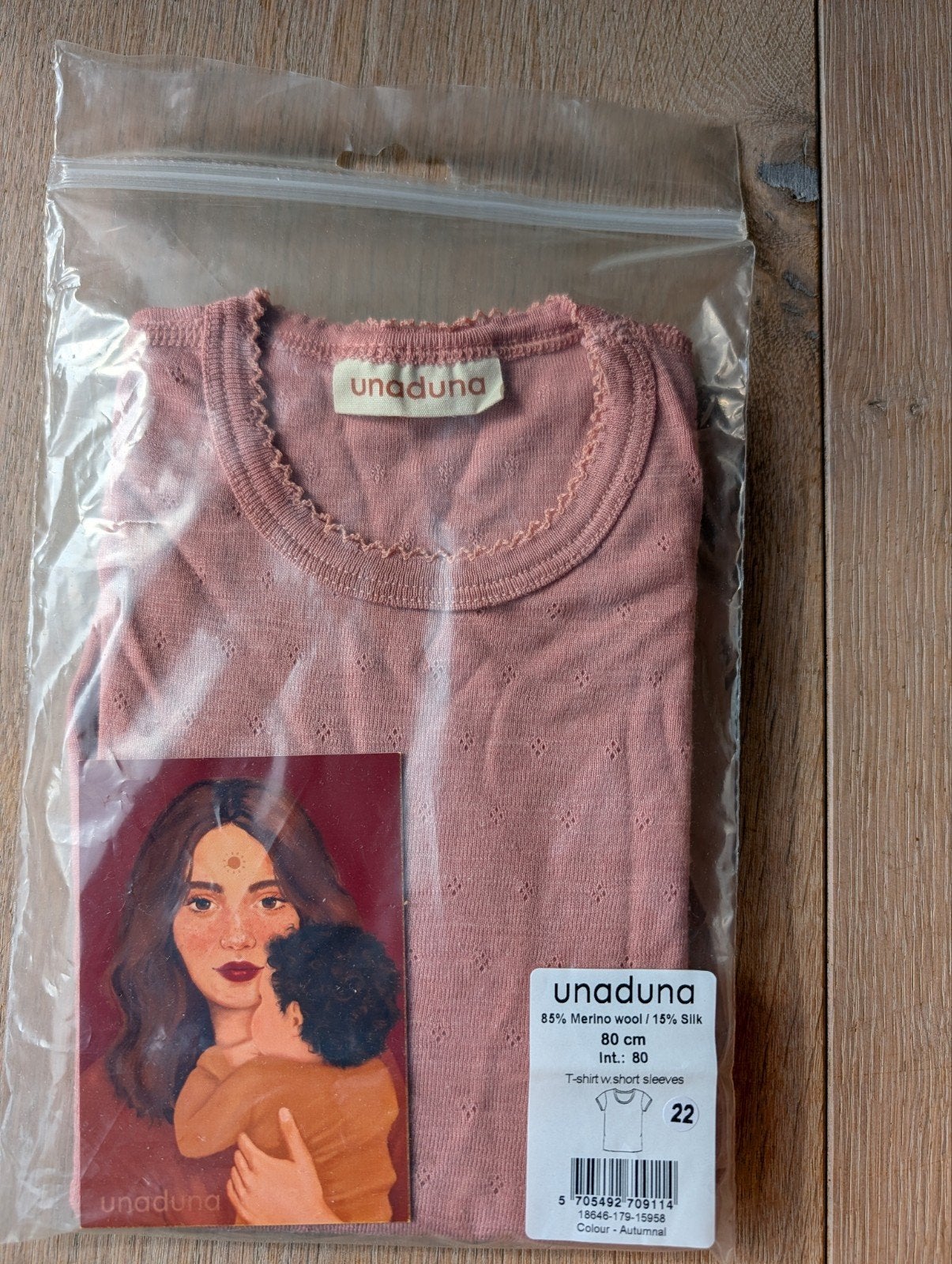 heel mooi shirtje van unaduna maat 80  (merino wol en zijde), Kinderen en Baby's, Ophalen, Zo goed als nieuw, Jongetje of Meisje