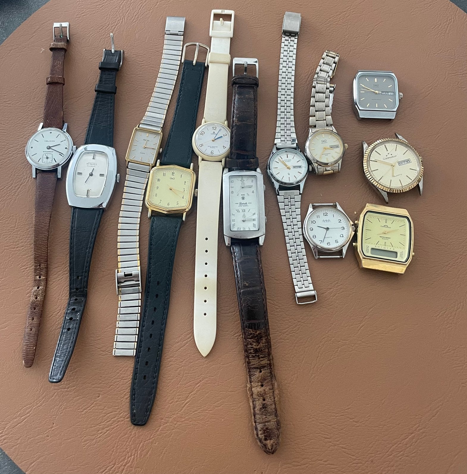 12 vintage horloges aangeboden, Ophalen of Verzenden, Overige materialen, Overige merken, 1960 of later