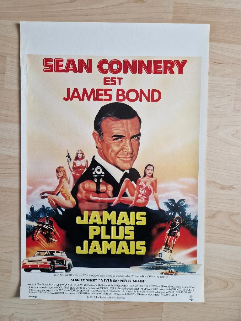 filmaffiche James Bond Never Say Never Again filmposter, Rechthoekig Staand, Ophalen of Verzenden, Zo goed als nieuw, A1 t/m A3