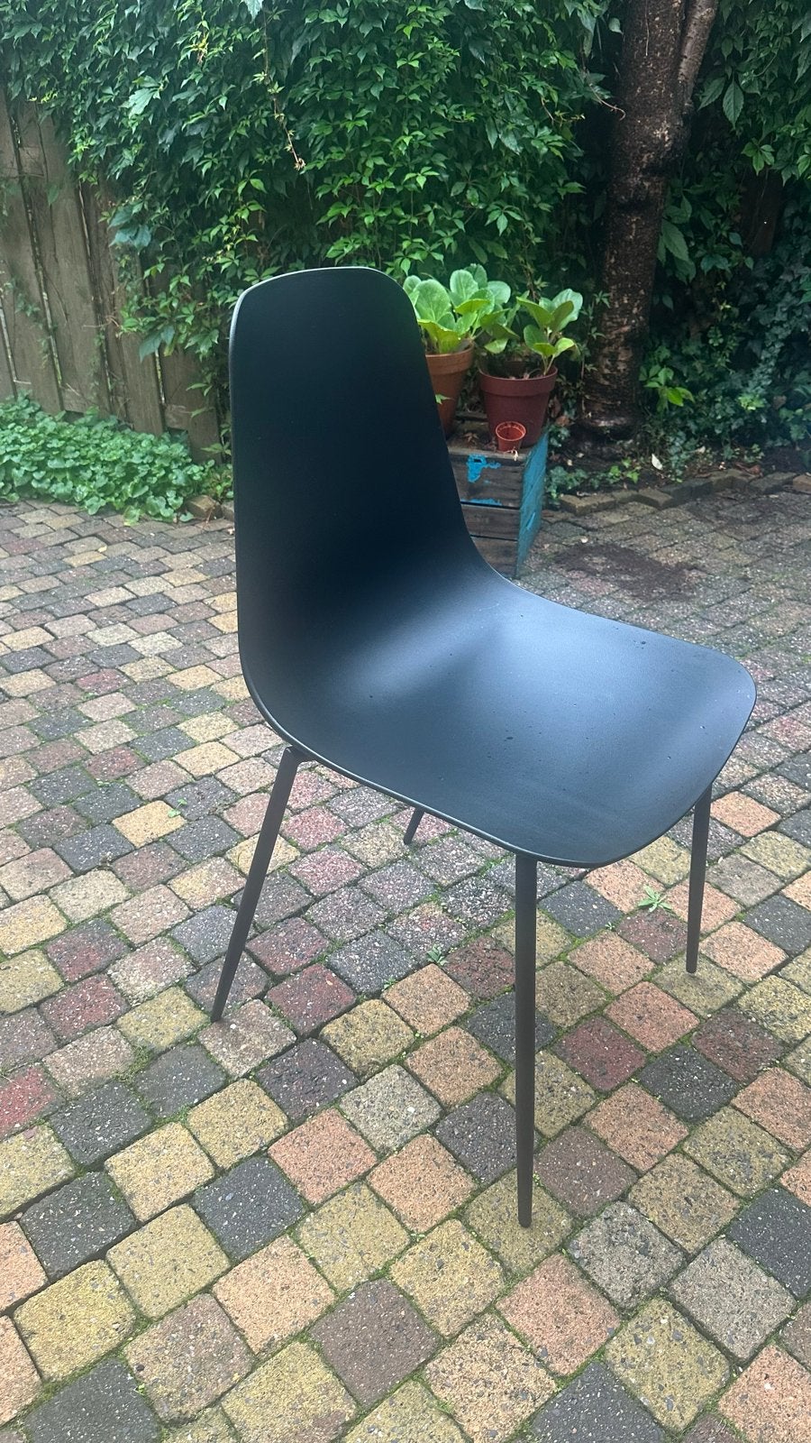Zwarte stoel - Modern design, Ophalen, Kunststof, Gebruikt, Zwart