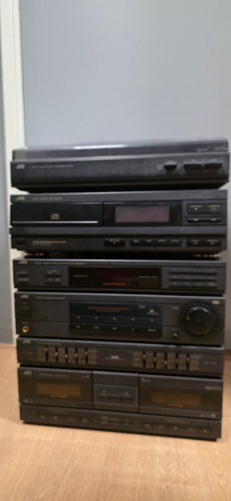 JVC Toren met losse CD-speler en platenspeler, Ophalen, Gebruikt, JVC, Tuner of Radio