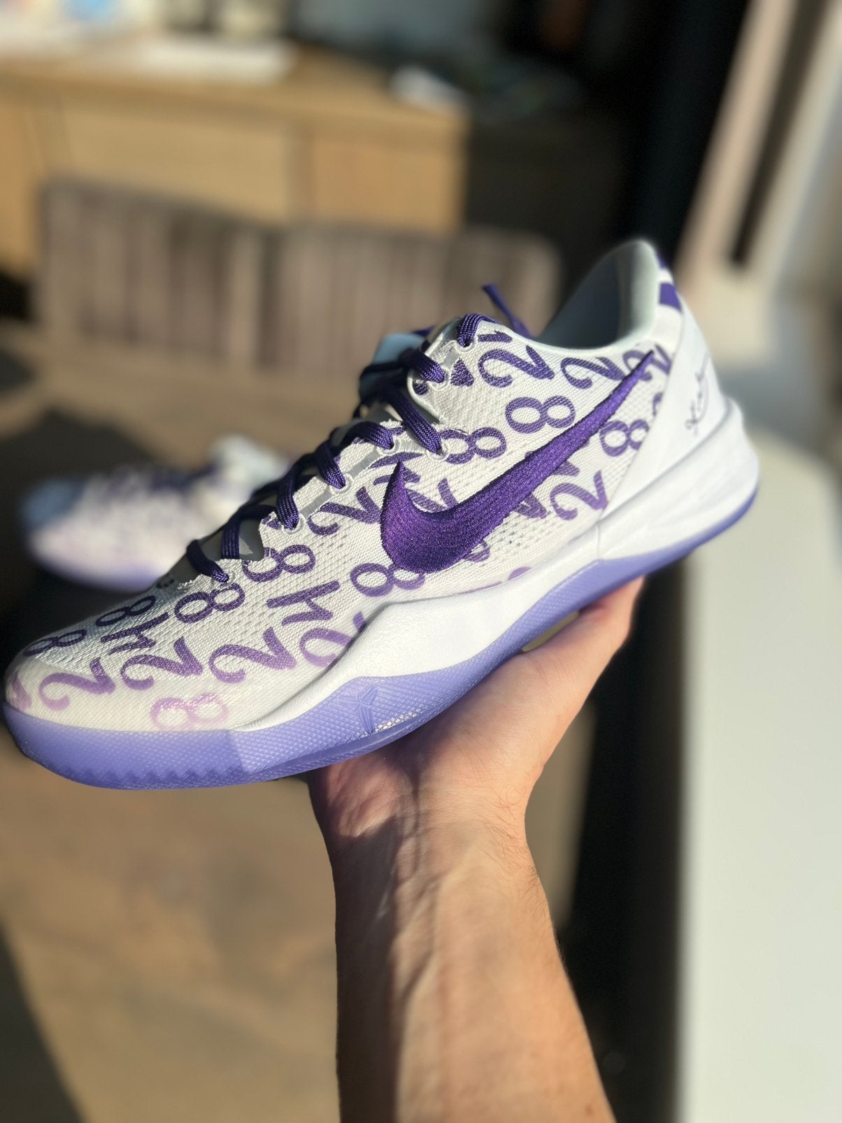 Nike Kobe 8 Protro Court Purple 46, Ophalen, Wit, Nieuw, Sneakers of Gympen