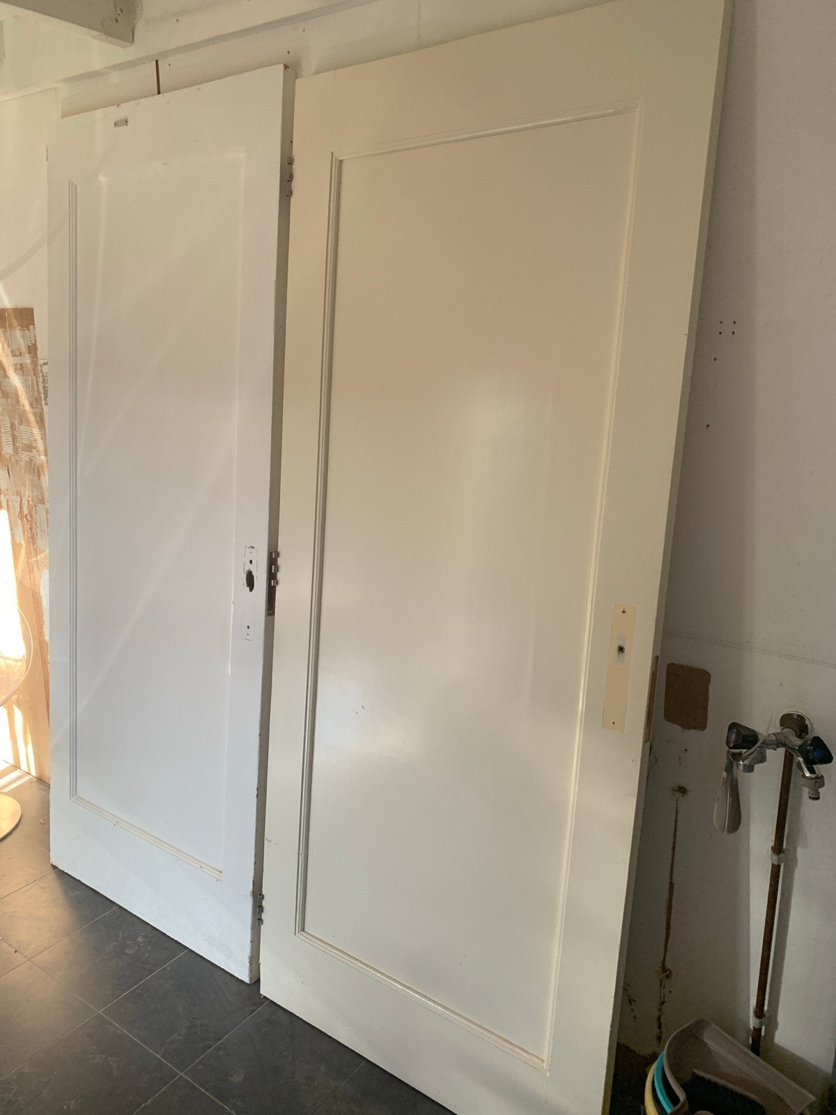 Set van 2 witte binnendeuren, Doe-het-zelf en Verbouw, Ophalen, Gebruikt, 80 tot 100 cm, Binnendeur