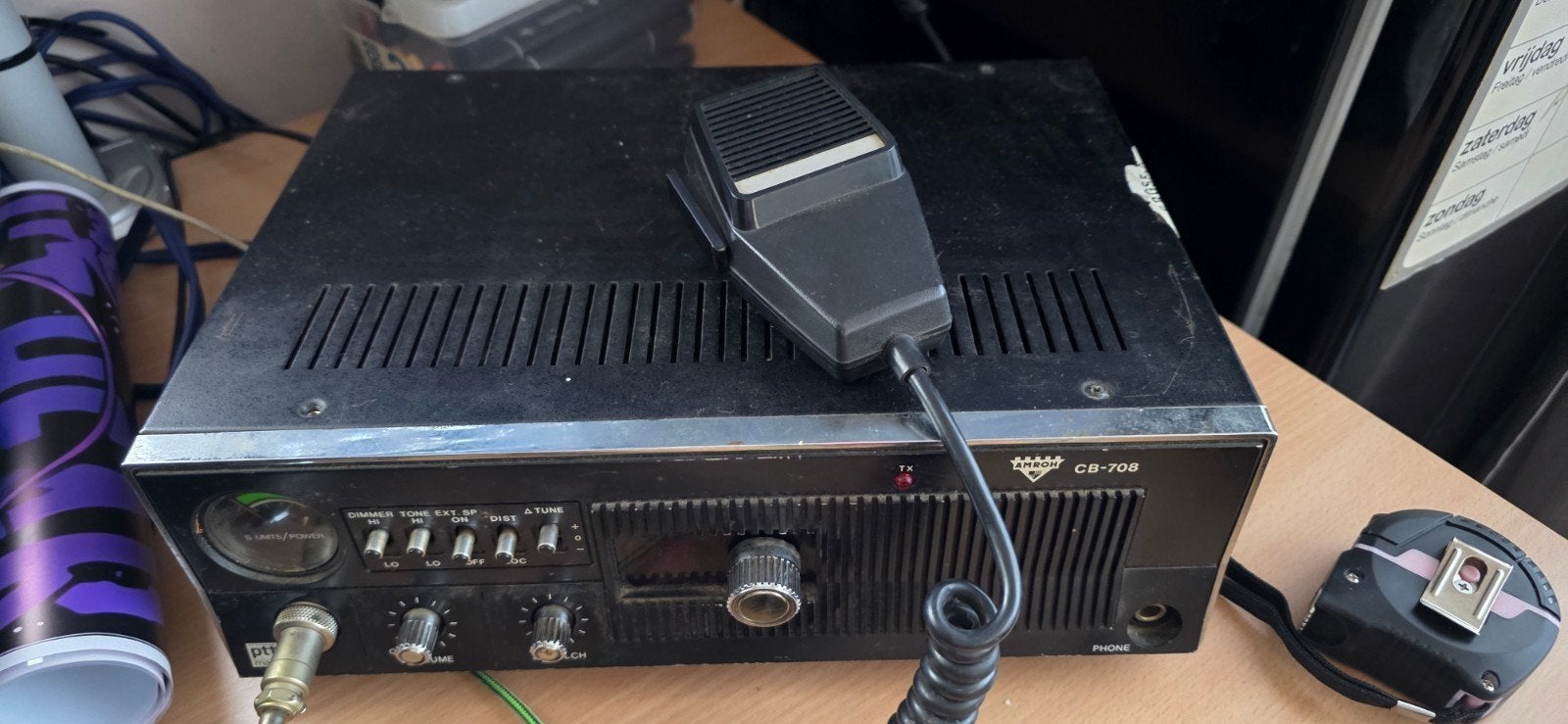 Power supply 13.8V en Amroh CB 708 CB radio, Ophalen, Gebruikt, Zender en Ontvanger