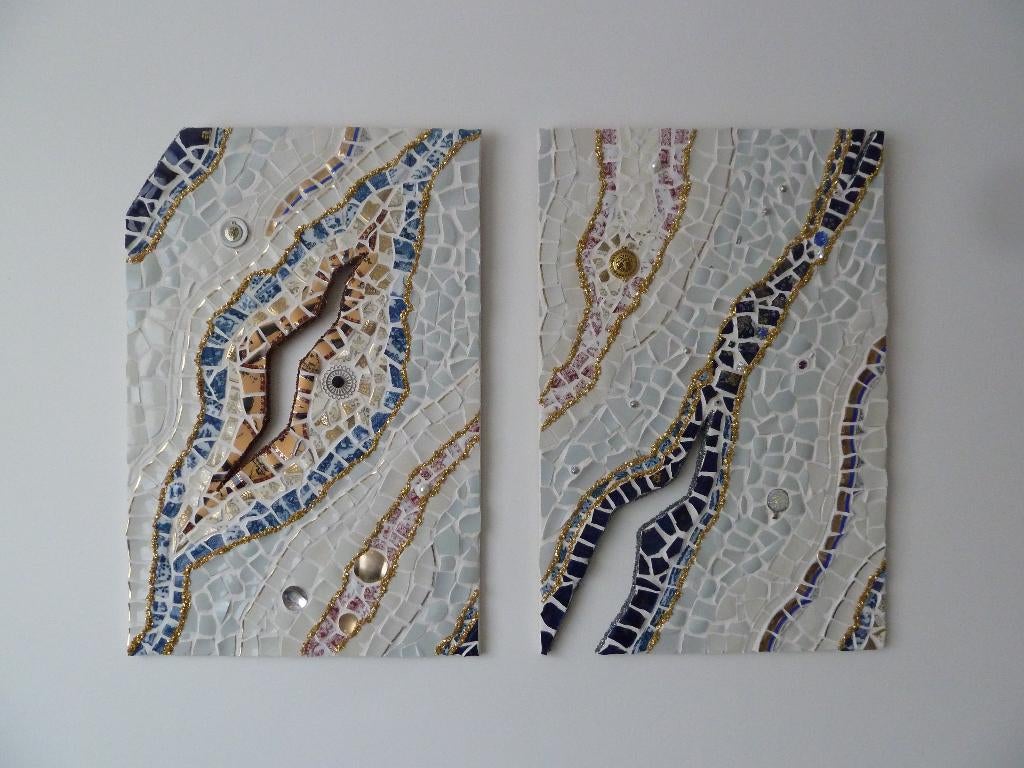 Geode Schilderij Mozaïek, Ophalen, Nieuw, Schilderij, 75 tot 100 cm