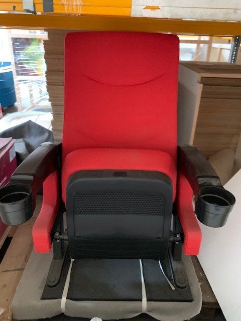 Bioscoop stoel, Huis en Inrichting, Stoelen, Ophalen, Zo goed als nieuw, Rood, Eén