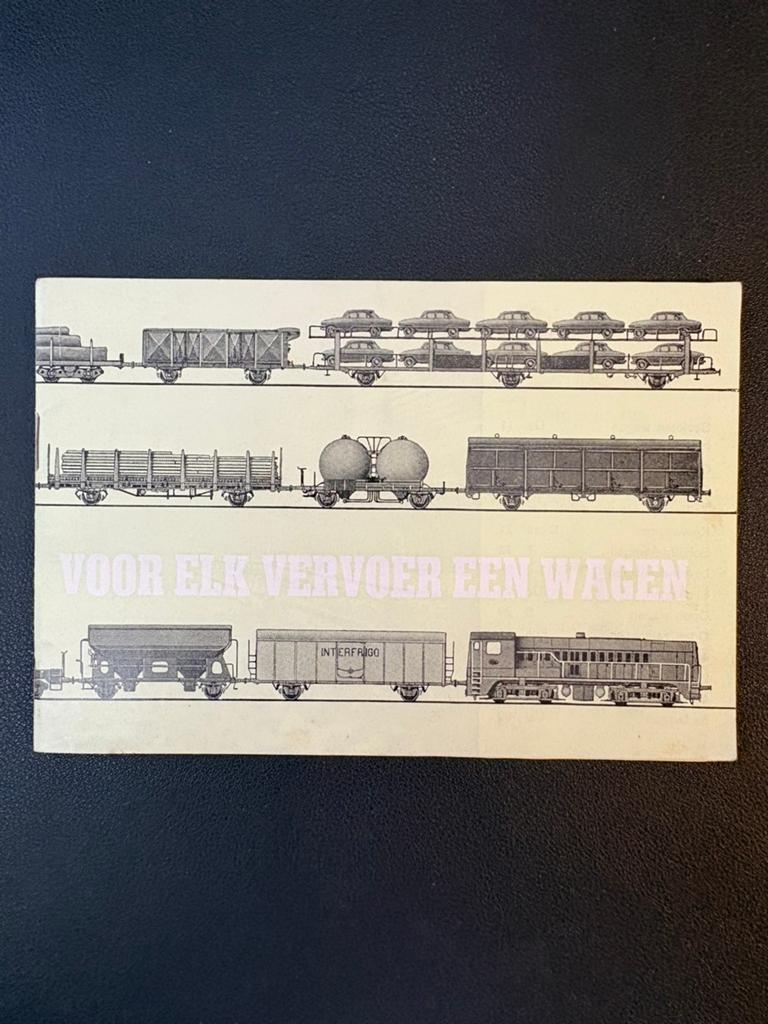 Brochure NS ‘Voor elk vervoer een wagen’ (1968), Ophalen of Verzenden, Zo goed als nieuw, Trein, Boek of Tijdschrift