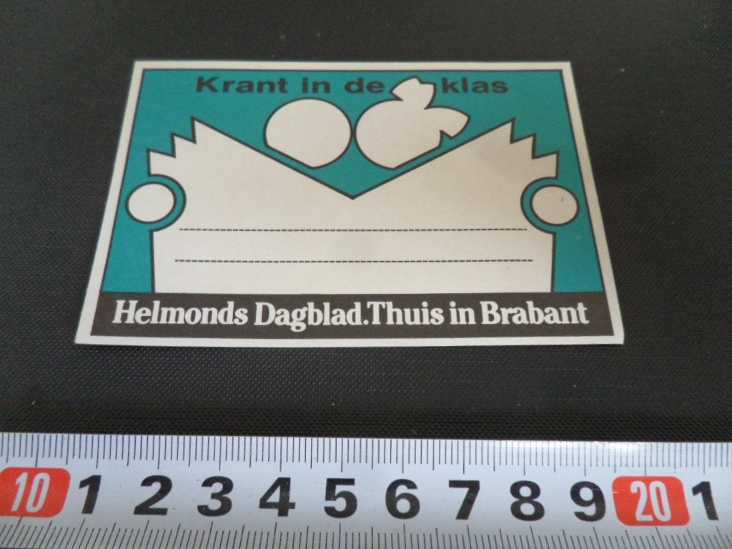 sticker Helmond Helmonds Dagblad Thuis in Brabant BUR543, Ophalen of Verzenden, Zo goed als nieuw