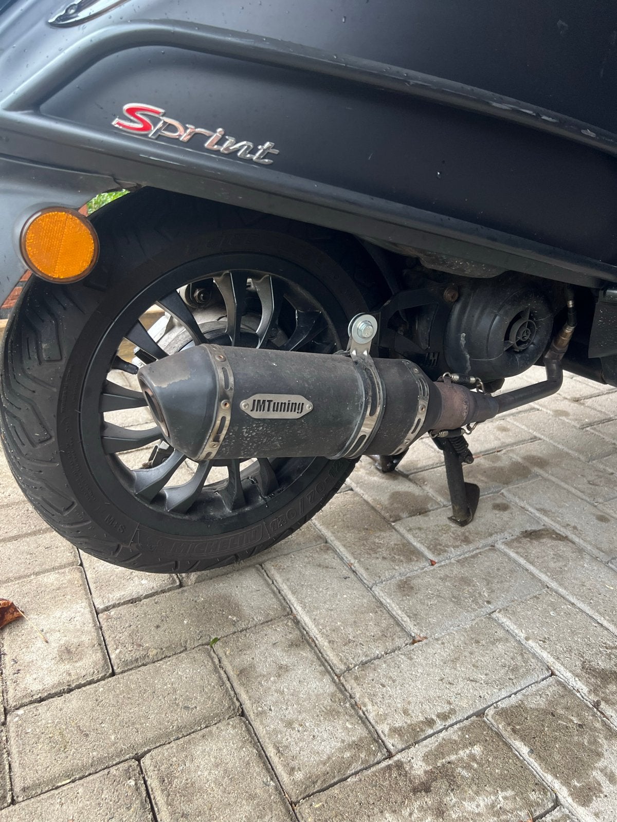 JM Tuning Uitlaat voor Piaggio Zip/Vespa Sprint, Fietsen en Brommers, Ophalen, Gebruikt, Uitlaat, Overige merken