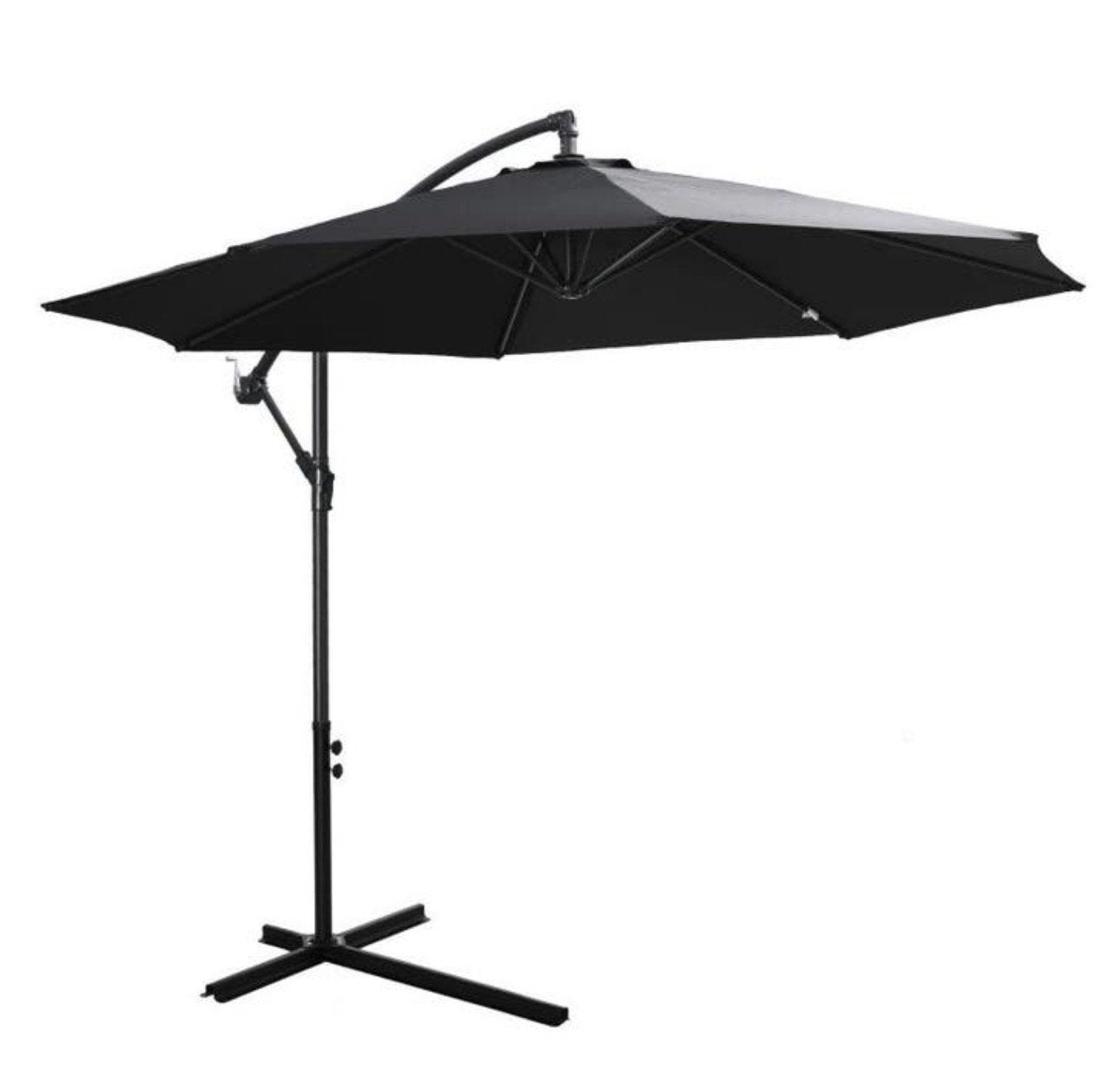 Zweefparasol 3m Zwart - Kantelbaar & Verstelbaar NIEUW, Tuin en Terras, Parasols, Nieuw, A, Kantelbaar, A