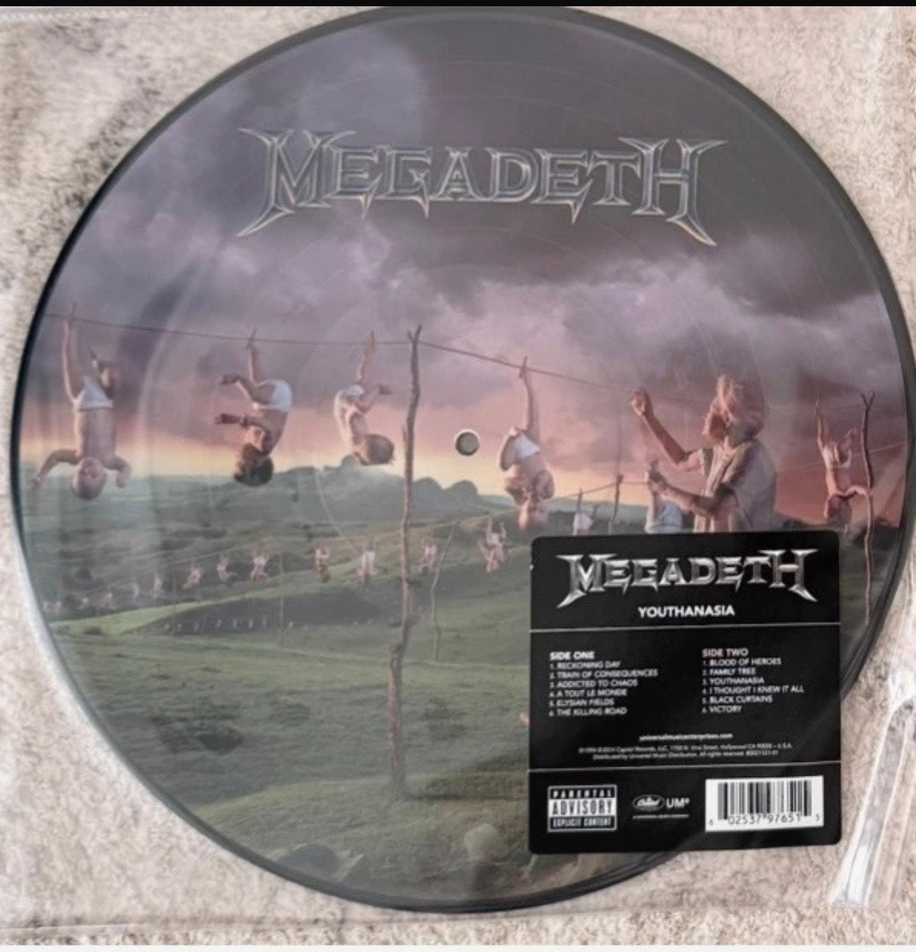 Megadeth - Youthanasia Picture Disc LP (Geseald), LP, Hard Rock, Geseald, Ophalen of Verzenden