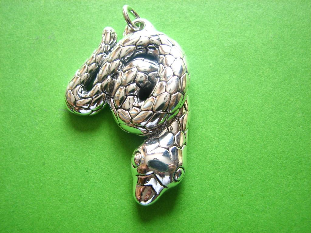 Mooie Zilveren Hanger - Slang, Verzenden, Zilver, Hanger