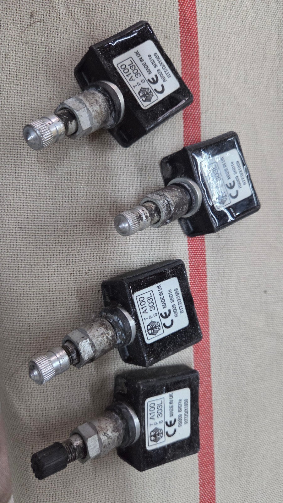 Set van 4 TPMS sensoren - Bandenspanning sensoren citroen c5, Auto-onderdelen, Ophalen of Verzenden, Gebruikt