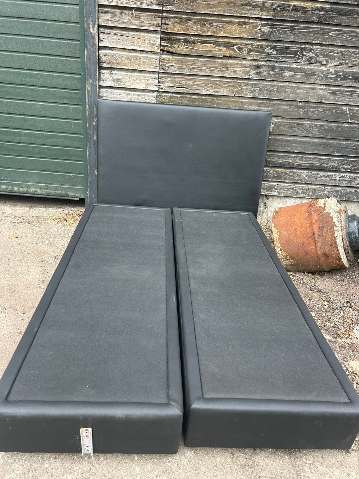 Boxspring, Ophalen, Gebruikt, Zwart, Tweepersoons