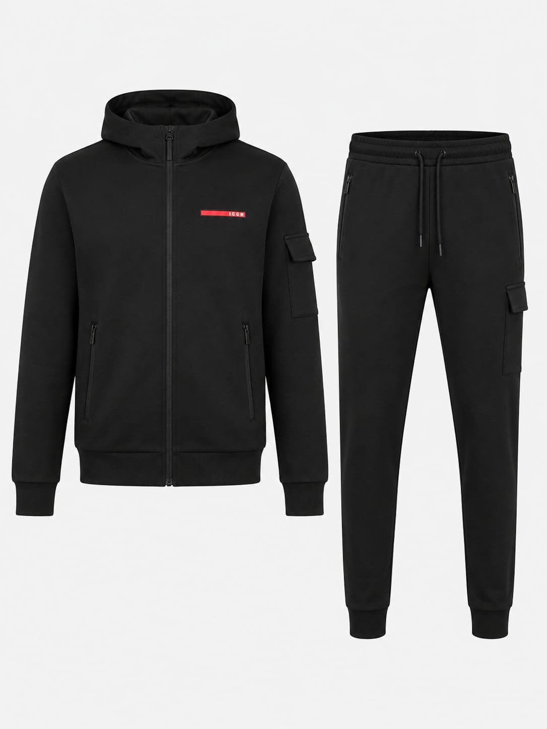 Icon trainingspak zwart Maat L, Kleding | Heren, Ophalen, Zo goed als nieuw, Maat 52/54 (L)