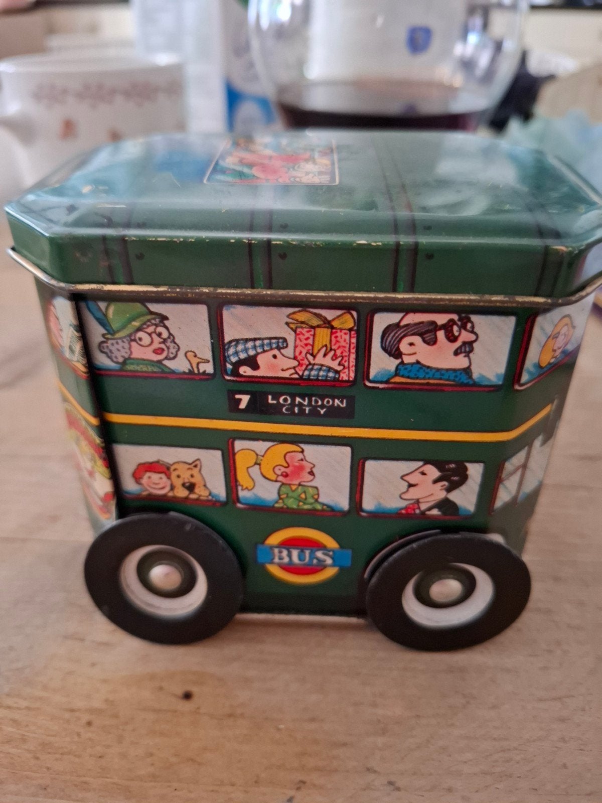 Vintage De Beukelaer London City Omnibus blik, Ophalen of Verzenden, Gebruikt, Koek(jes), Overige merken