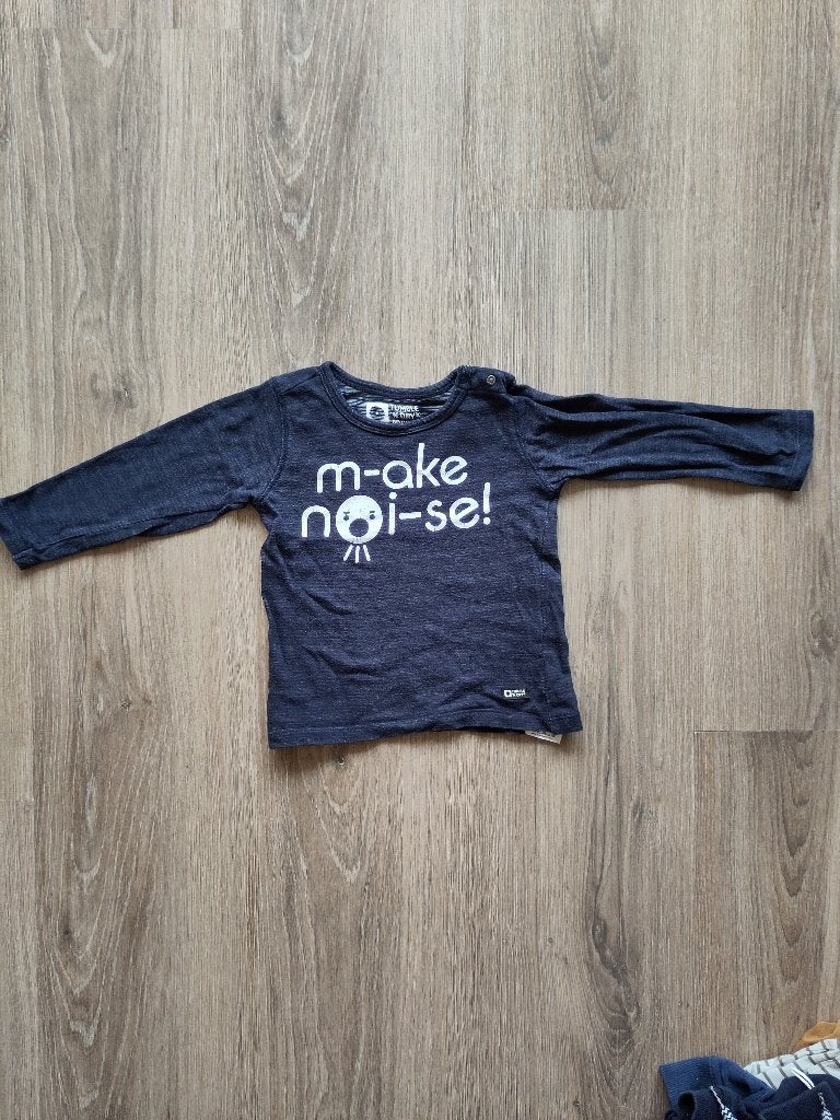 Tumble n Dry donkerblauw shirt met lange mouwen, maat 80, Kinderen en Baby's, Babykleding | Maat 80, Tumble 'n Dry, Ophalen of Verzenden