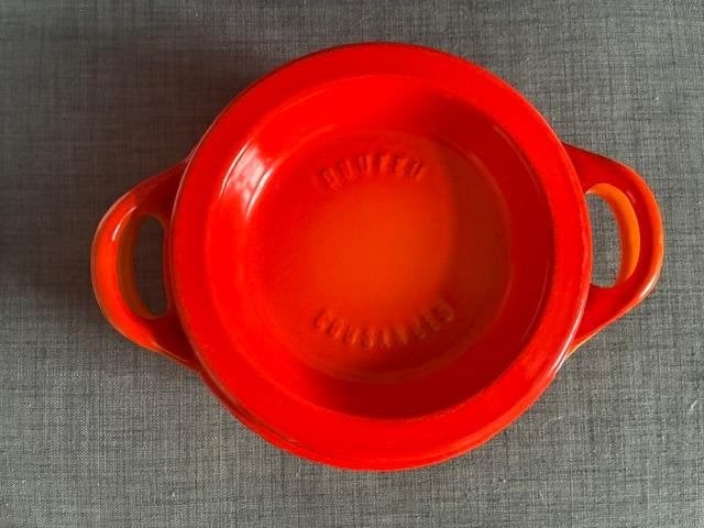 Cousances - Le Creuset : ronde doufeu in gietijzer, Gebruikt, Le Creuset, Ophalen of Verzenden, Met deksel