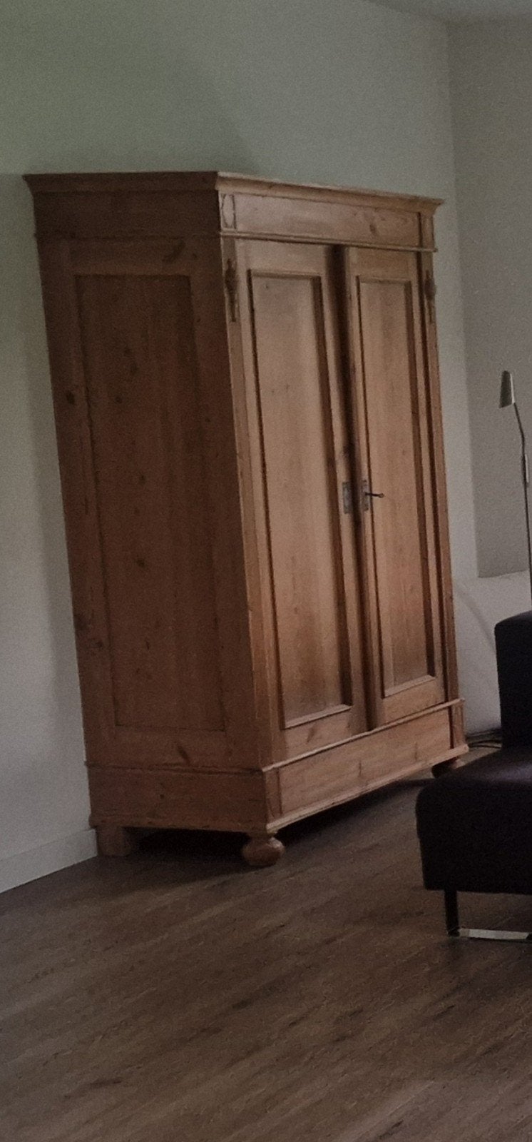 Mooie, oud grenen kast met twee deuren, Antiek en Kunst, Antiek | Meubels | Kasten, Ophalen of Verzenden