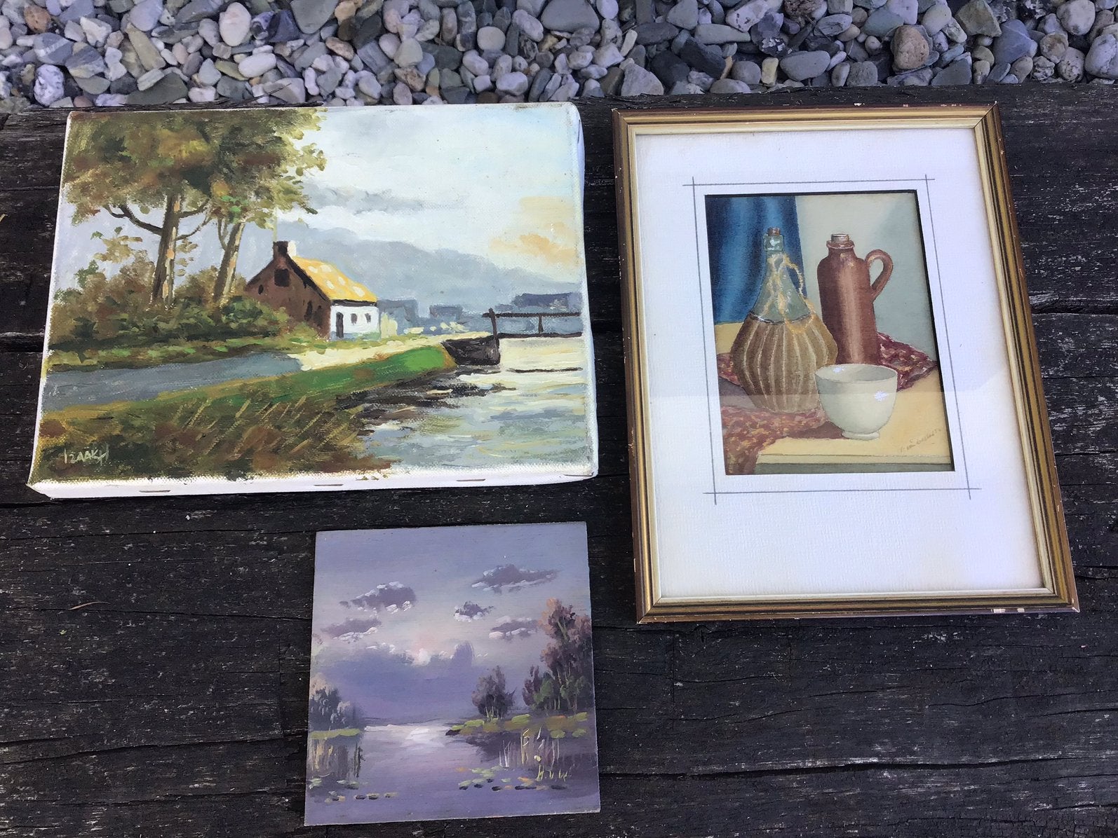 3 kleine leuke schilderijtjes, Ophalen of Verzenden