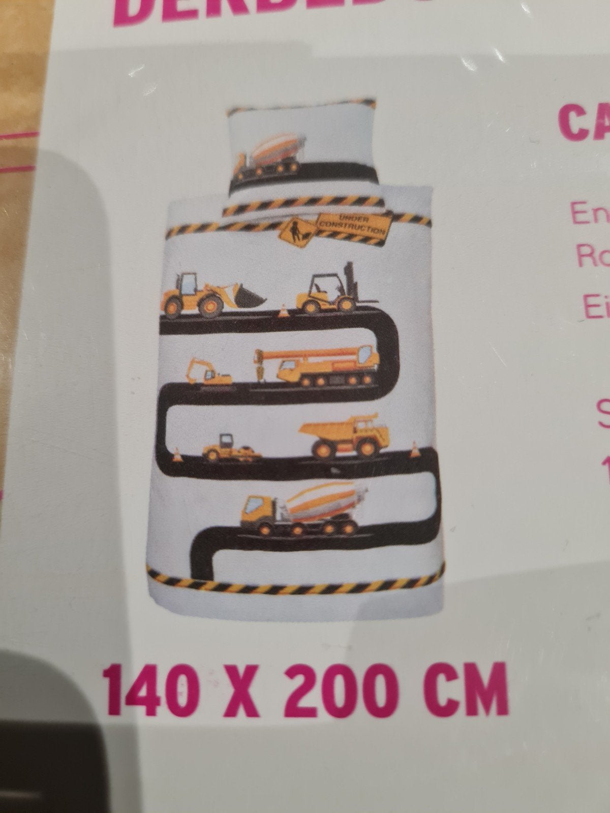 Dekbedovertrek voor jongen 140 × 200 - Nieuw in verpakking, Overige merken, Verzenden, Wit, Dekbedovertrek