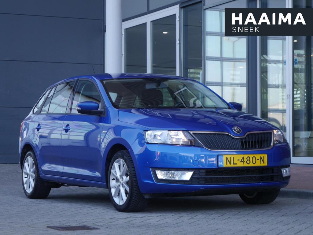 Skoda Rapid Spaceback 1.2 TSI Greentech Drive | Automaat | C, Auto's, Stof, Gebruikt, 4 cilinders, Blauw