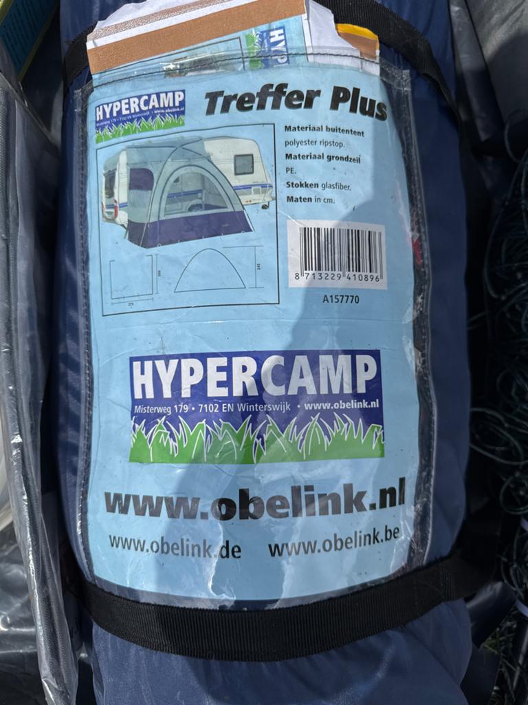 Hypercamp Treffer Plus voortent - Polyester ripstop, Caravans en Kamperen, Tenten, tot en met 2, Gebruikt, Ophalen