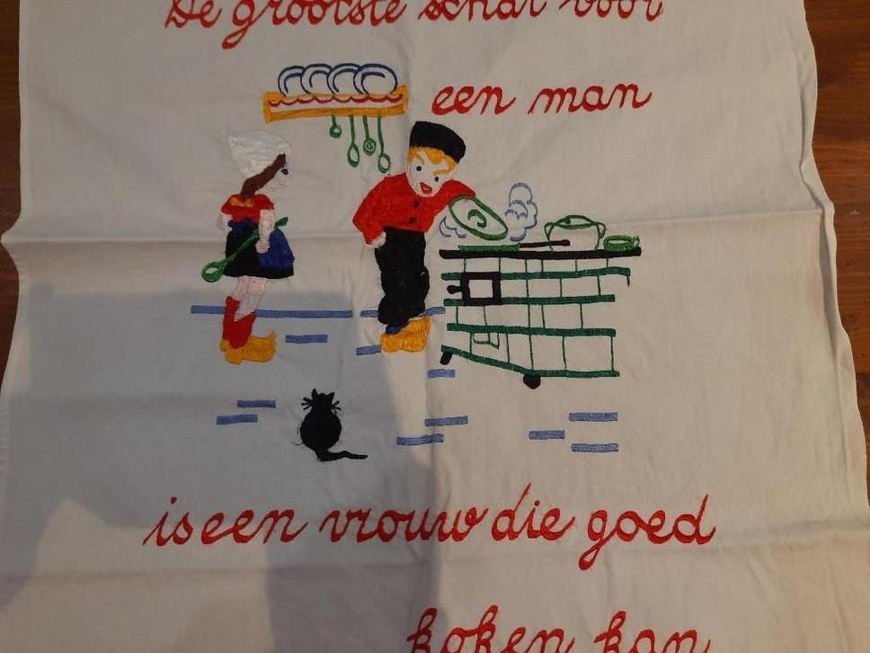 Voordoekoverdoekhanddoek De grootste schat voor man,is vrouw, Ophalen of Verzenden