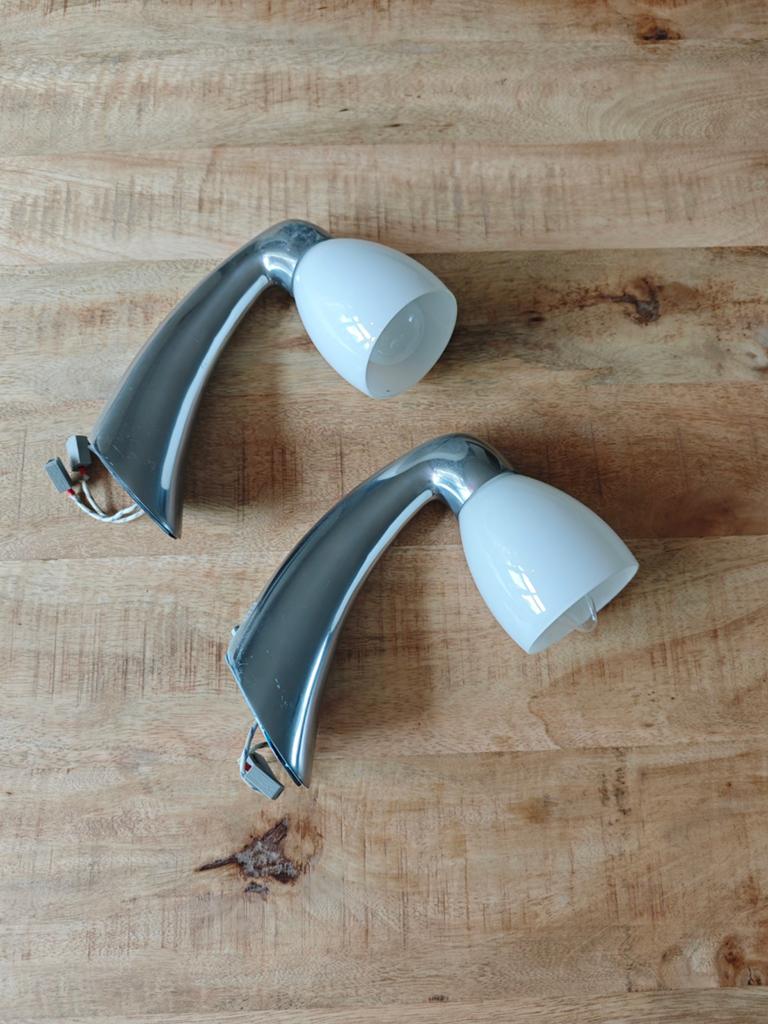 Set van 2 vintage Grifo wandlampen E-12 / E-14, Ophalen of Verzenden, Gebruikt