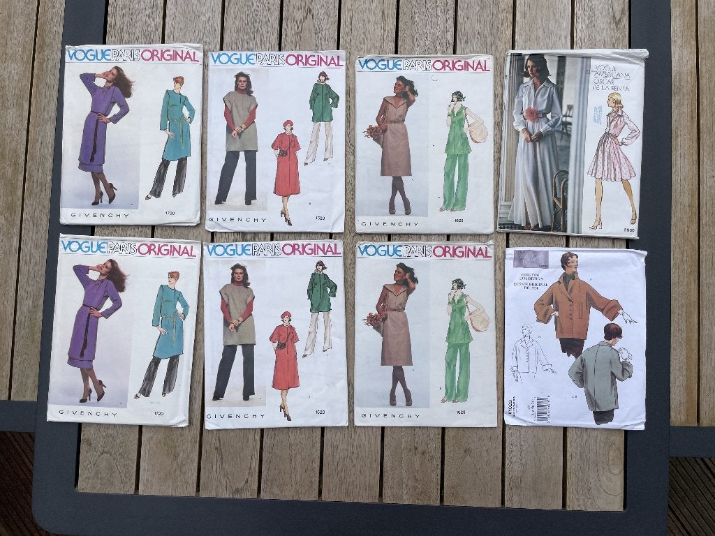 Vogue naaipatronen Givenchy, Oscar dela Renta, vintage, Hobby en Vrije tijd, Kledingpatronen, Overige merken, Overige typen, Vrouw