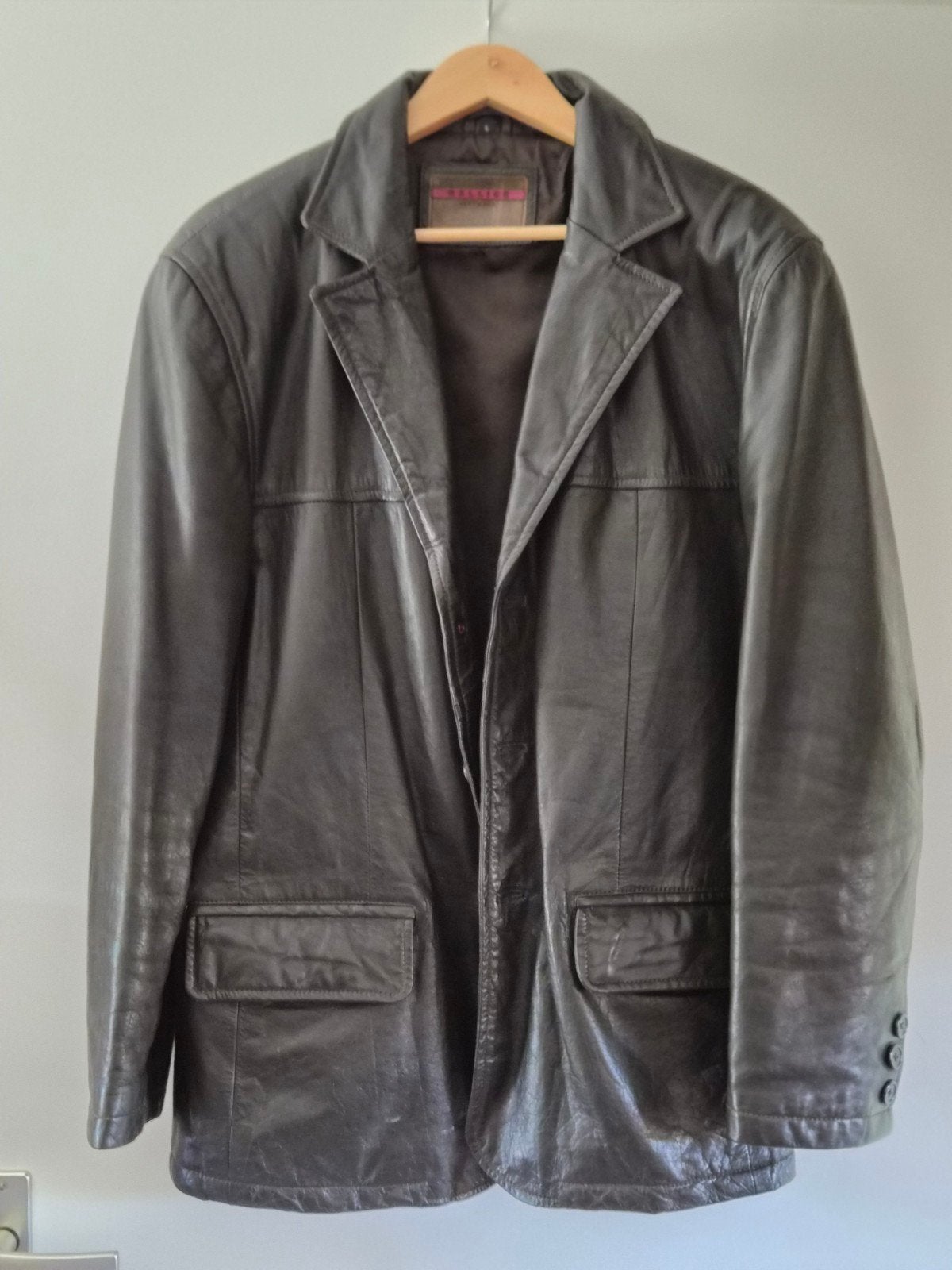 Leren blazer / jas van Galicce Citywear, Maat 52/54 (L), Bruin, Ophalen of Verzenden, Gedragen