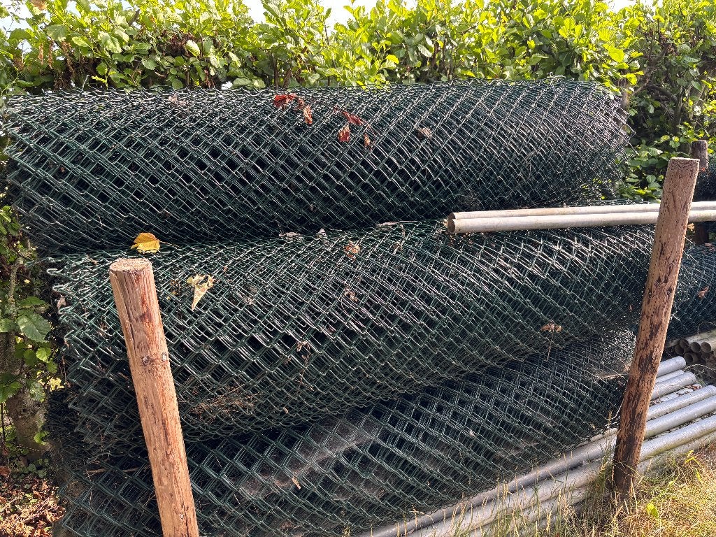 Harmonicagaas 200cm hoog, groen, Tuin en Terras, Gaas en Draad, Ophalen, Gebruikt, 20 meter of meer, Gaas