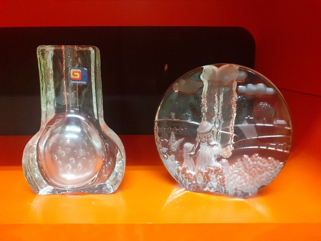 Solifleur vazen jaren 70 design georgshütte walther glas, Ophalen of Verzenden, Huis en Inrichting