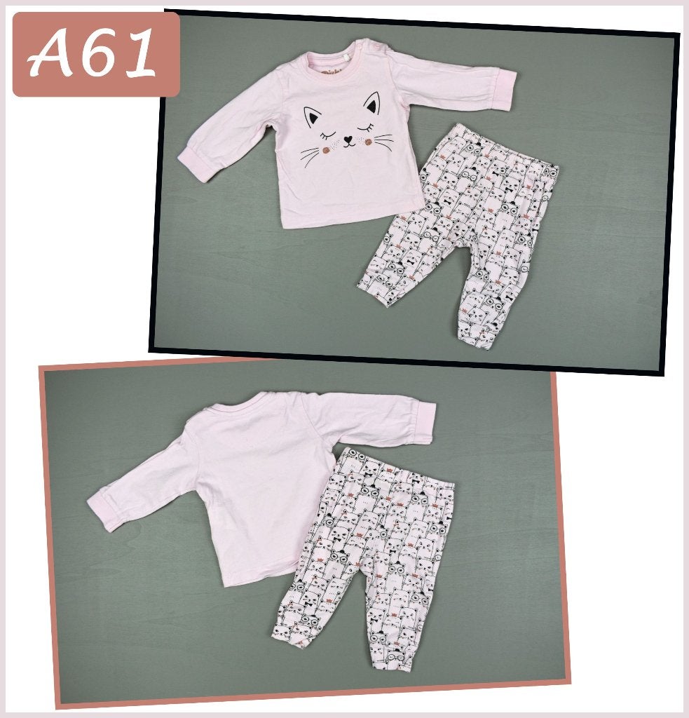 (A61) Maat 50/56. Lief baby pyjama, Nacht- of Onderkleding, Gebruikt, Meisje, Dirkje