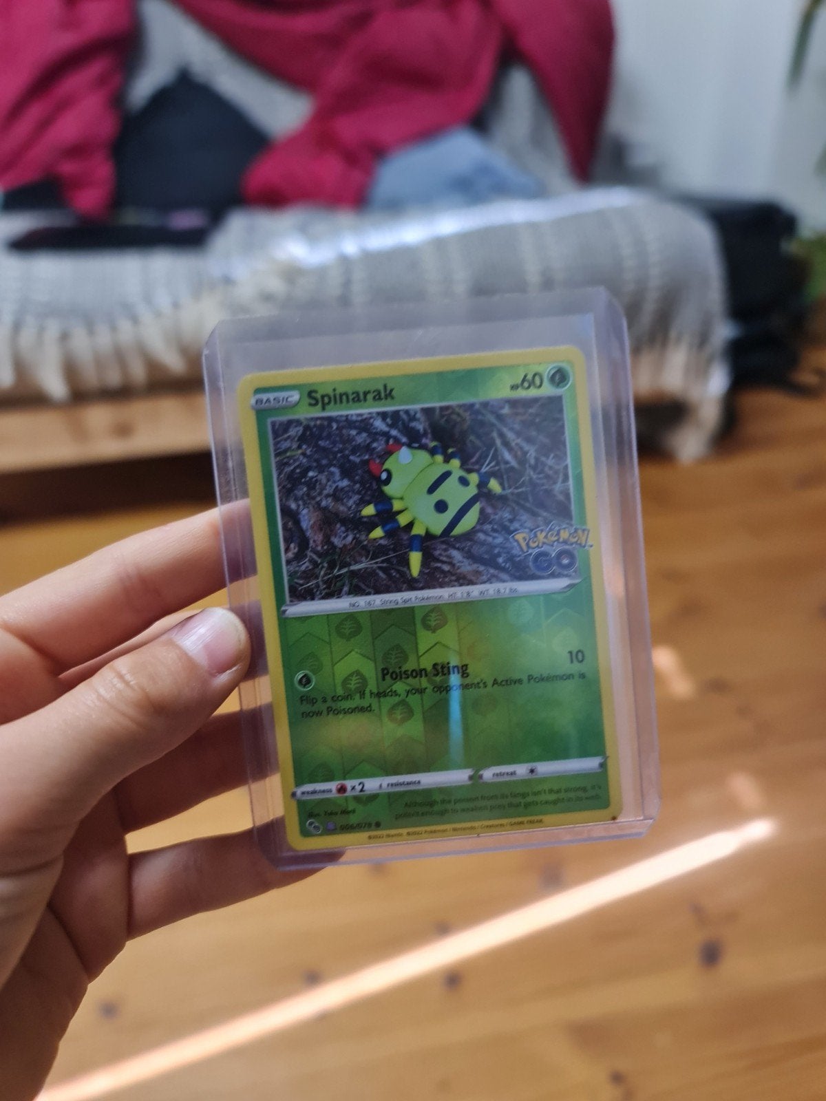 Pokémon GO Spinarak kaart ditto, Ophalen of Verzenden, Zo goed als nieuw, Losse kaart