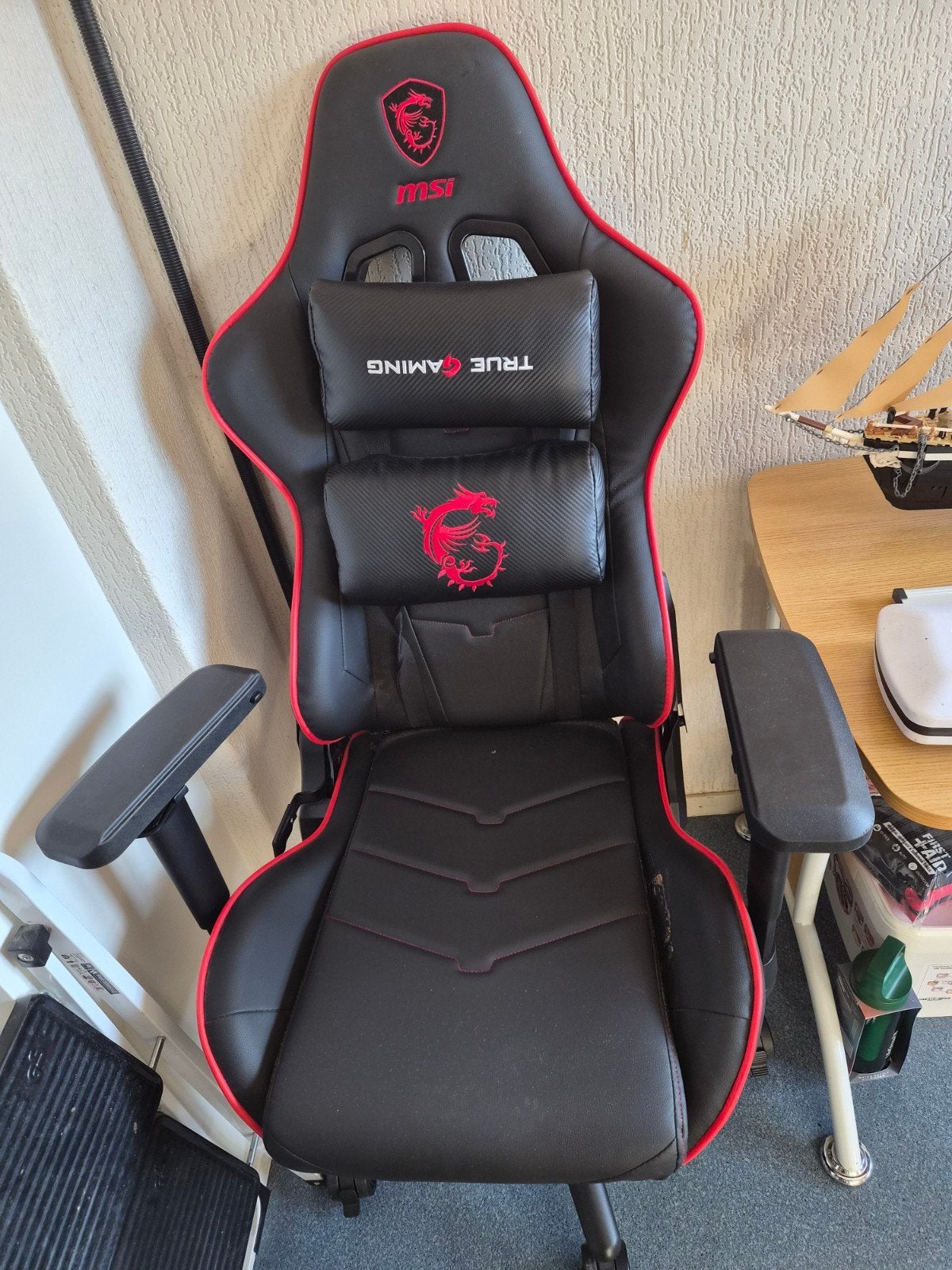 MSI Gaming stoel, Ophalen, Stof, Zwart, Gaming