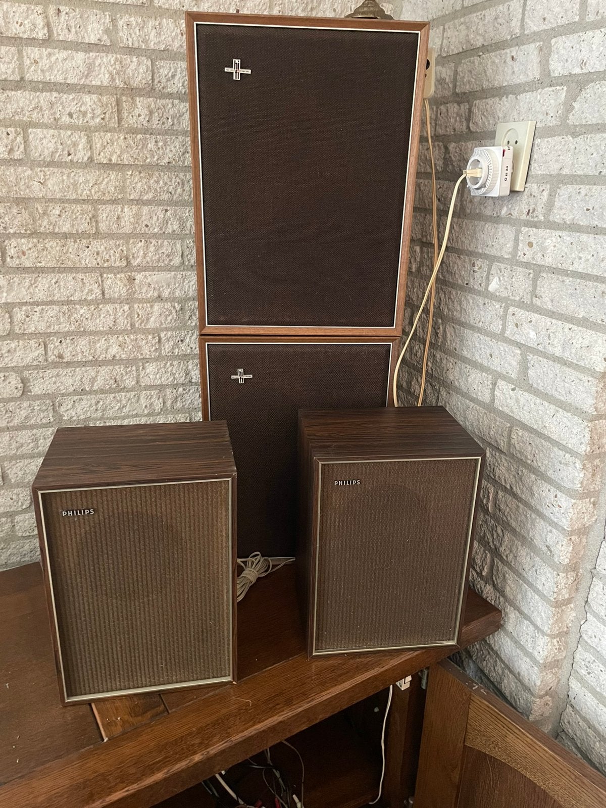 4 philips geluidsboxen, Ophalen of Verzenden, Gebruikt, Minder dan 60 watt, Philips