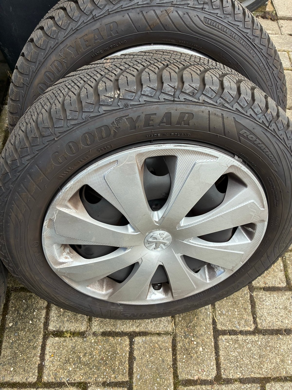 14 inch Stalen velgen met All Season banden 165/65/14, Auto-onderdelen, Banden en Velgen, Ophalen, 14 inch, Gebruikt, Banden en Velgen