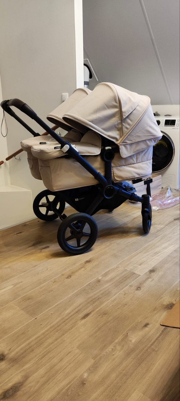 Bugaboo Donkey 5 Duo/Twin/Mono kinderwagen - Beige, Kinderen en Baby's, Gebruikt, Duowagen, Bugaboo, Ophalen