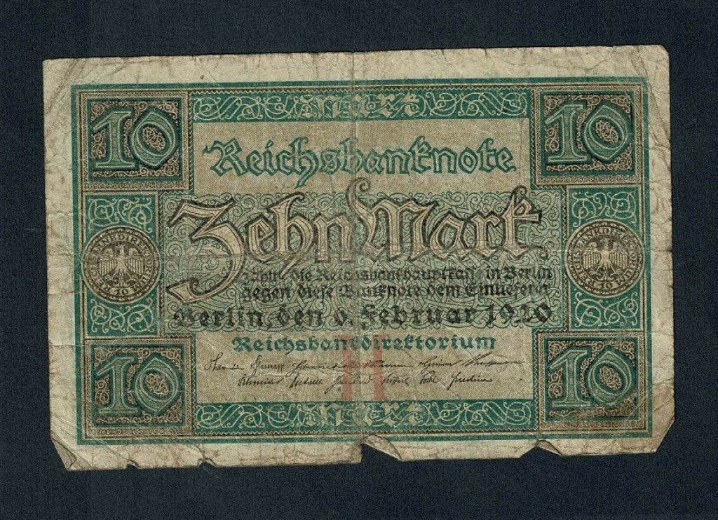 Duitsland :  Reichsbanknote 10 Mark - 6 Februar 1920, Verzenden, Duitsland, Los biljet